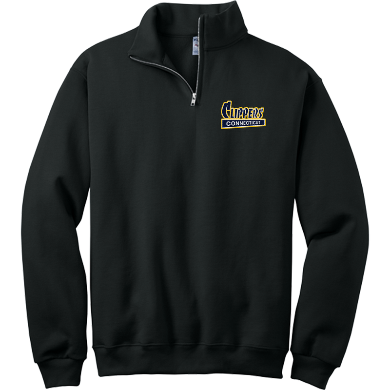 CT Clippers NuBlend 1/4-Zip Cadet Collar Sweatshirt