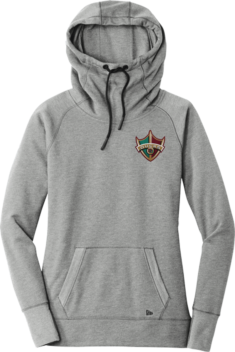 Delaware Ducks New Era Ladies Tri-Blend Fleece Pullover Hoodie